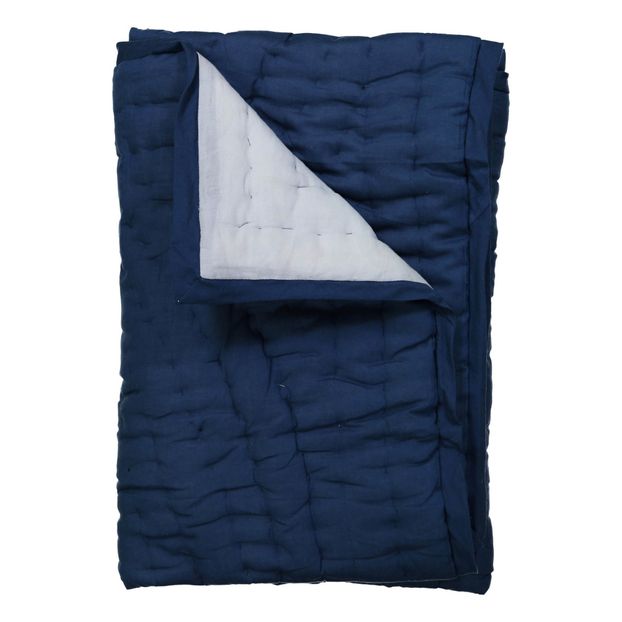 Darkblue Reversible Quilted Plaid-product