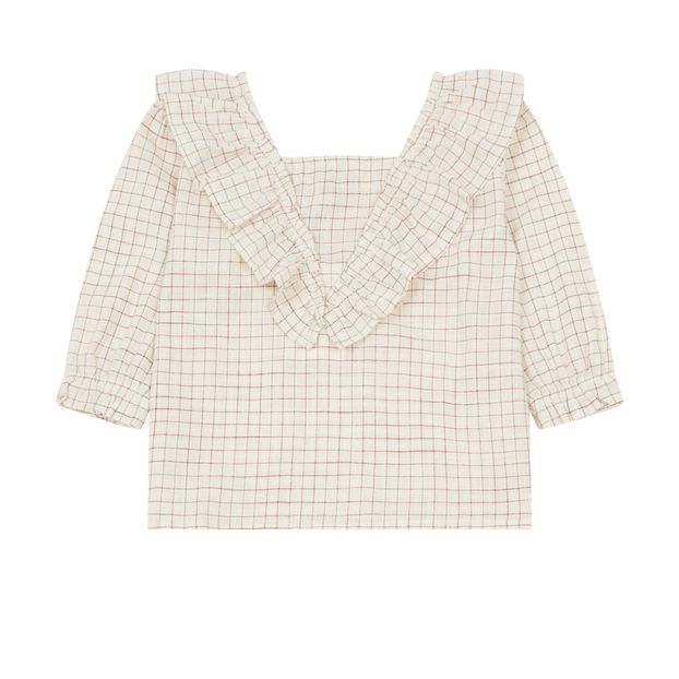 Bouquet check blouse-product