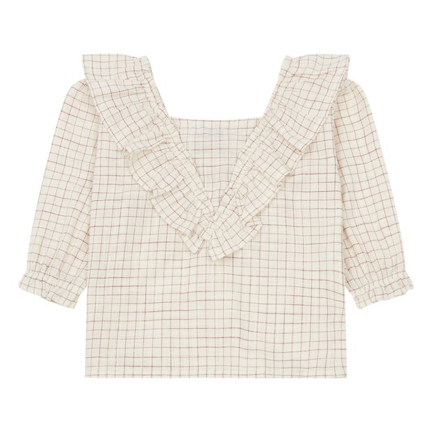 Bouquet check blouse-product
