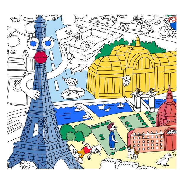 Giant Paris Colouring-in Poster-product