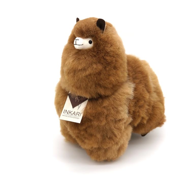 Peluche lama in alpaca | Caramello- Immagine del prodotto n°1