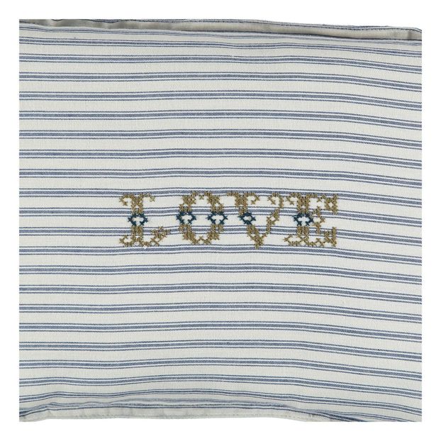 Striped Embroidered Cushion 22x30 cm-product