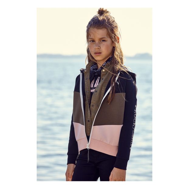 Robe Capuche Molleton Color Block-product