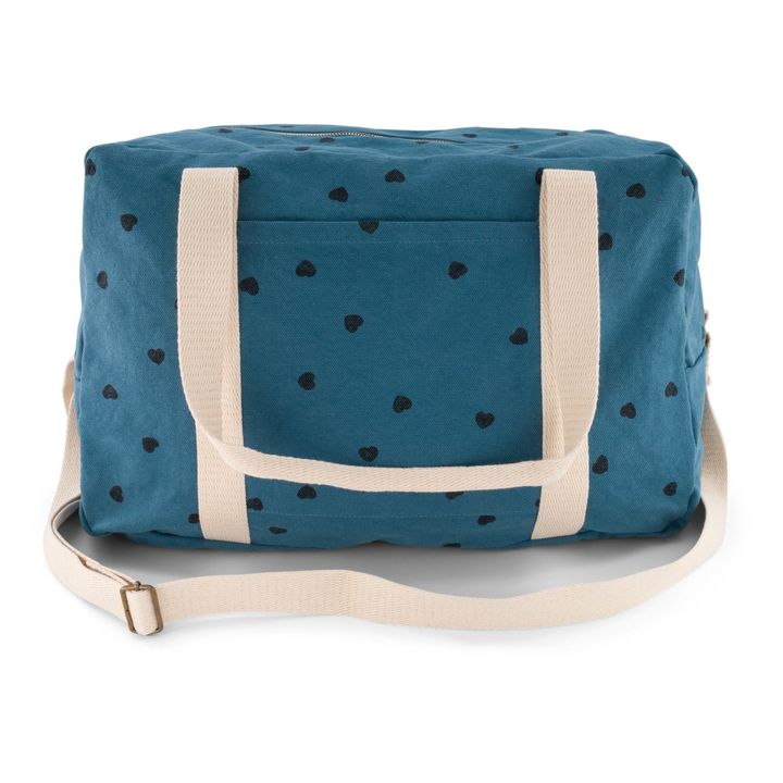 Raphaël Heart Print Changing Bag Petrol blue- Product image n°0