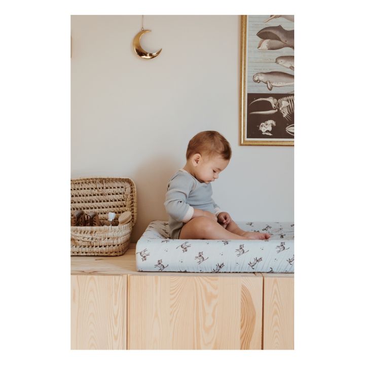 Fanny Cat Changing Mat Cover | Blue- Product image n°1