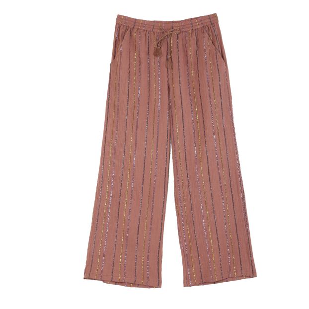 Pantalón Crespón Rayas Lúrex - Colección Mujer --product