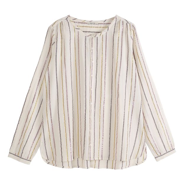Blusa Crespón Rayas Lúrex - Colección Mujer --product