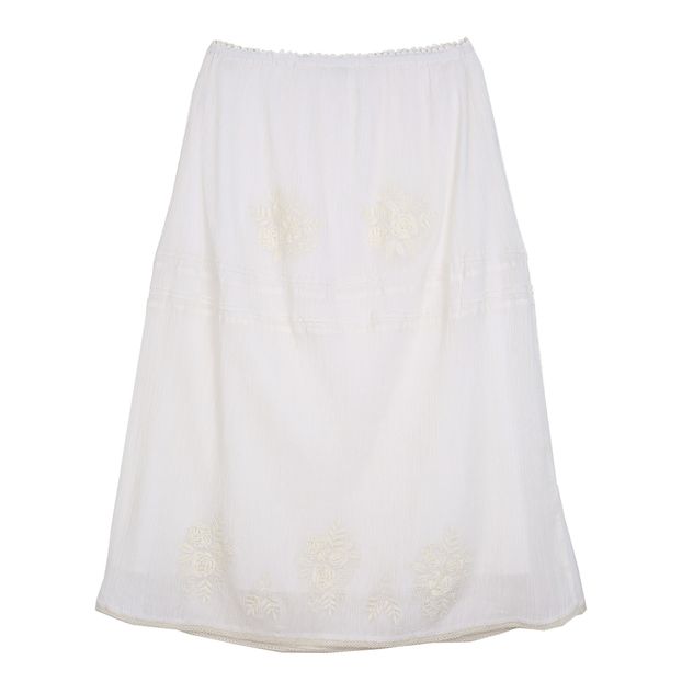 Jupe Crépon Dentelles et Broderies - Collection Femme --product