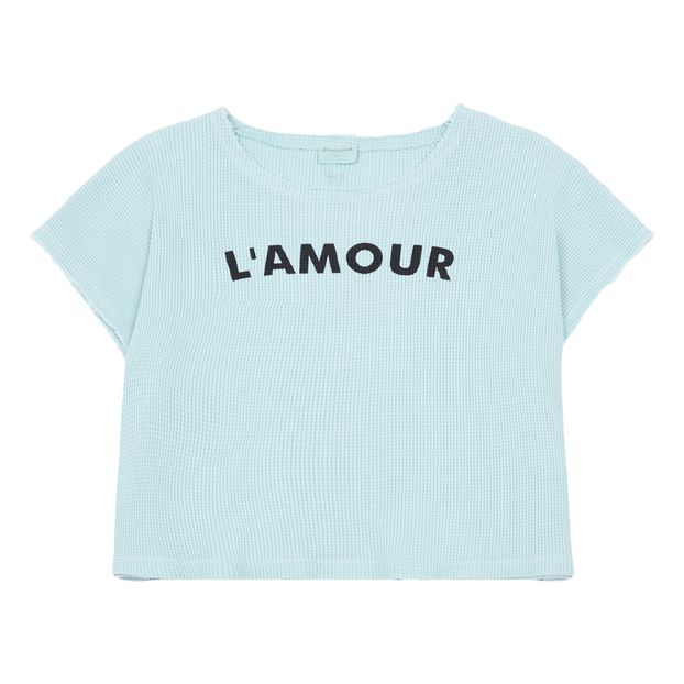 Crop Waffled Organic Cotton T-shirt-product