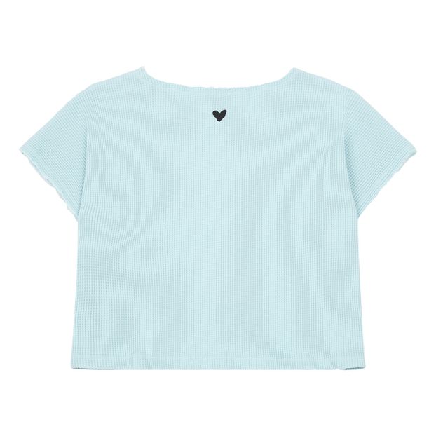 Crop Waffled Organic Cotton T-shirt-product