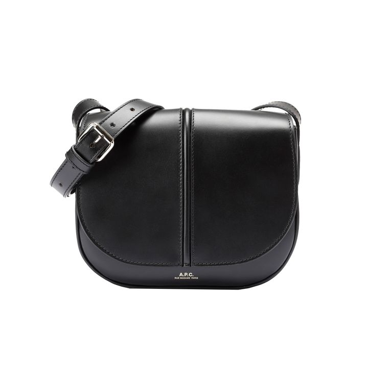 Bolsa Betty Cuero Liso | Negro- Imagen del producto n°0