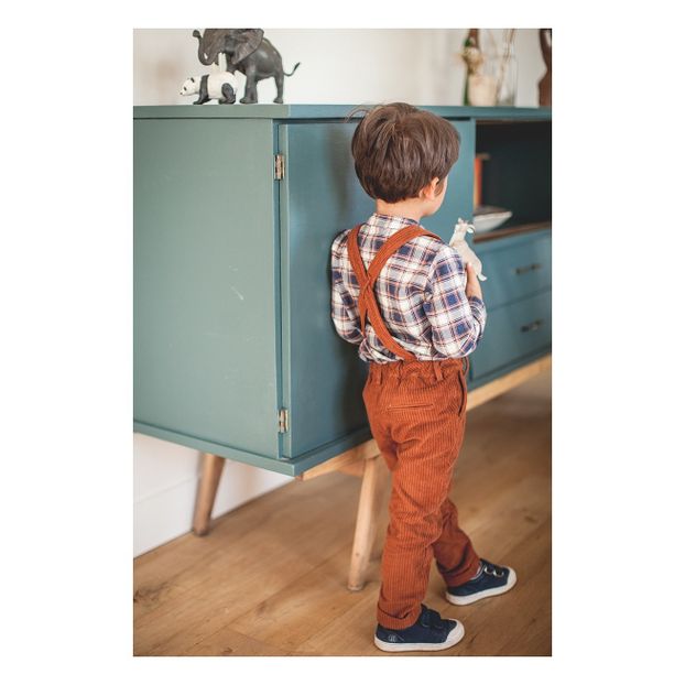 2-in-1-Latzhose aus Samt Artémis-product
