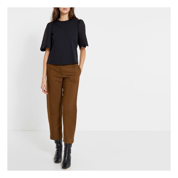 Ornate-sleeved top-product