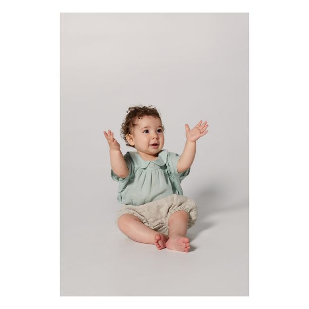 Yoke Linen and Cotton Blouse-product