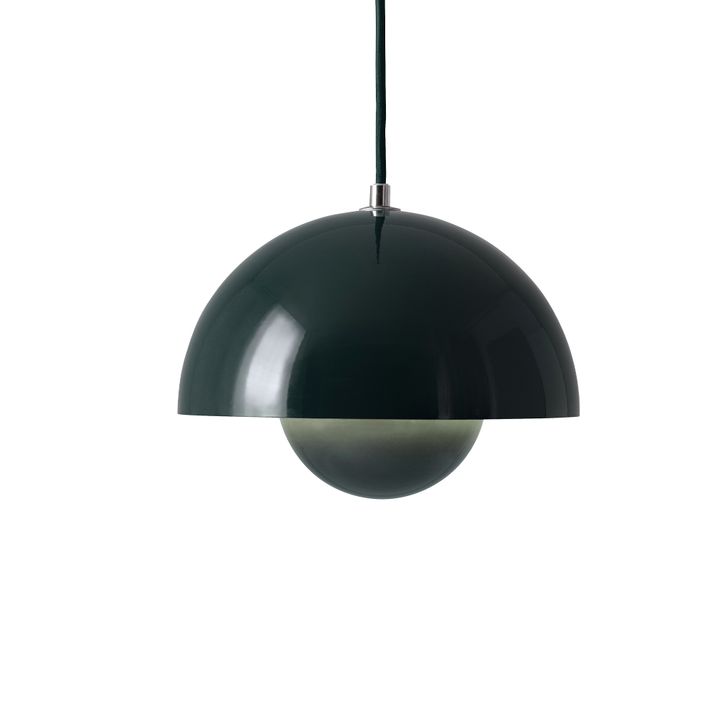 Lámpara de Techo Flowerpot VP1, Verner Panton, 1968 | Verde Oscuro- Imagen del producto n°0