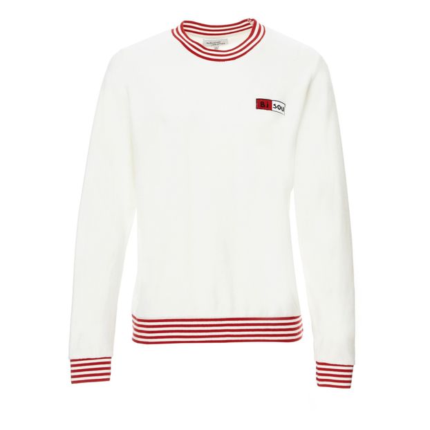 Sudadera de tela de rizo bordada Beso de algodón biológico-product