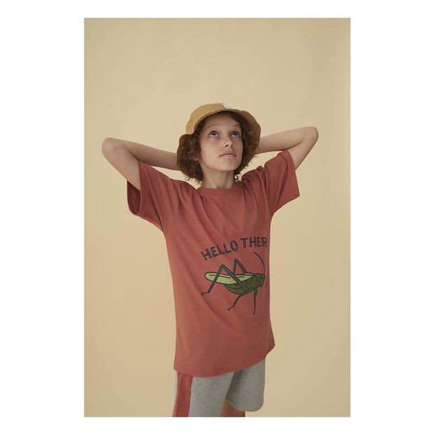 T-shirt Asger 'Hello There' in cotone bio-product