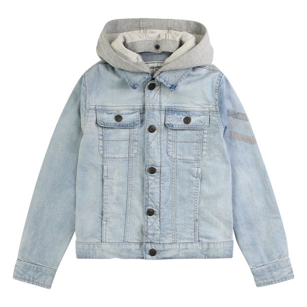 Removable Hooded Denim Jacket-product