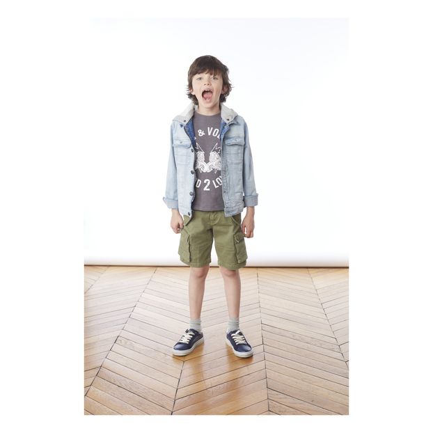 Removable Hooded Denim Jacket-product