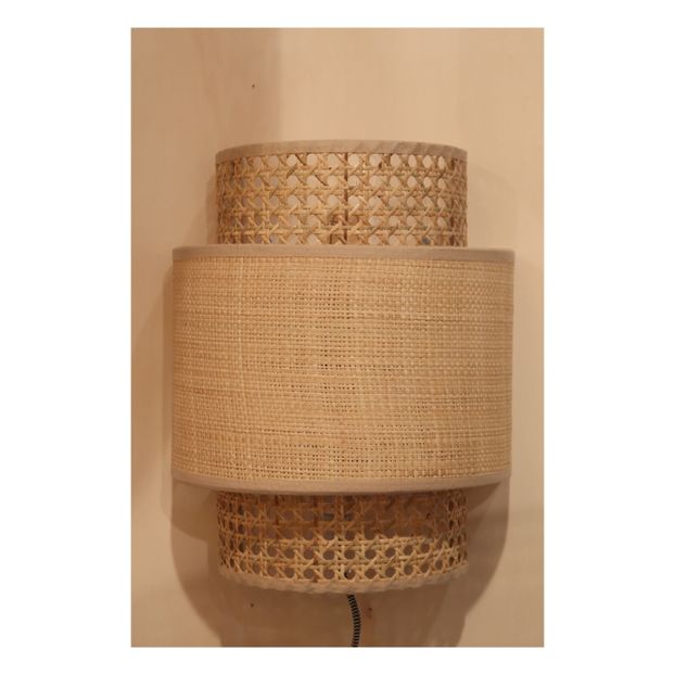 Rattan & Raffia Wall Light-product