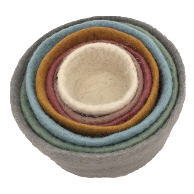 Felt Wool Baskets - Set of 7-product