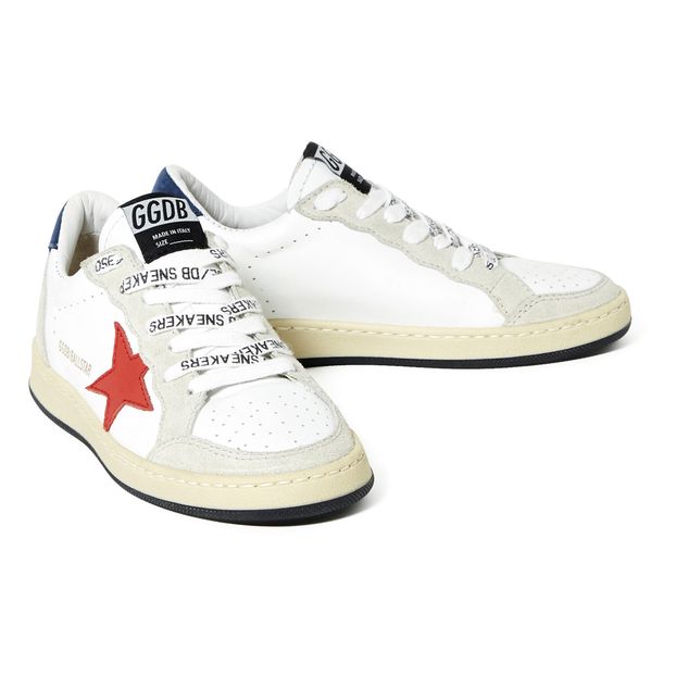 Baskets Cuir Etoile Rouge Ball Star-product