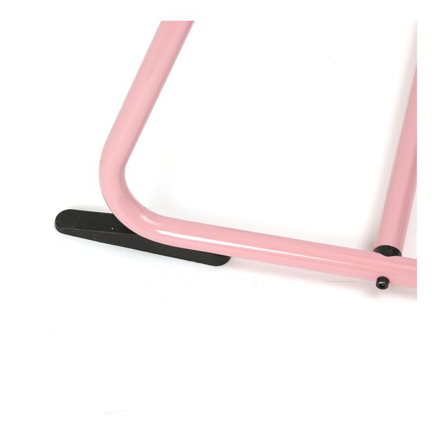 Chaise haute avec tablette Tibu, structure métal et bois, entre-jambe en cuir-product