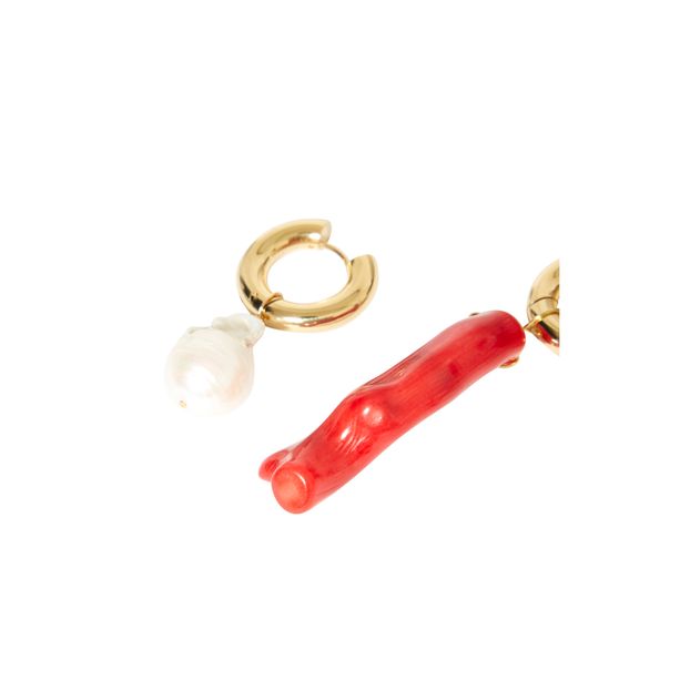 Boucles d'oreilles Dépareillées Corail-product