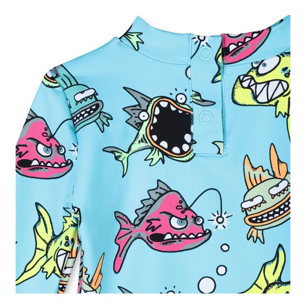 T-Shirt + Boxer Anti-UV Nylon Recyclé Poissons-product