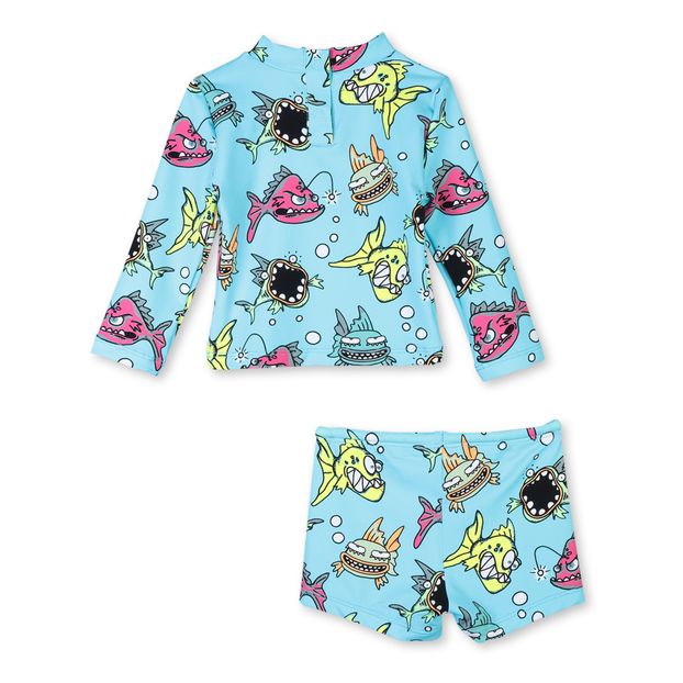 T-Shirt + Boxer Anti-UV Nylon Recyclé Poissons-product
