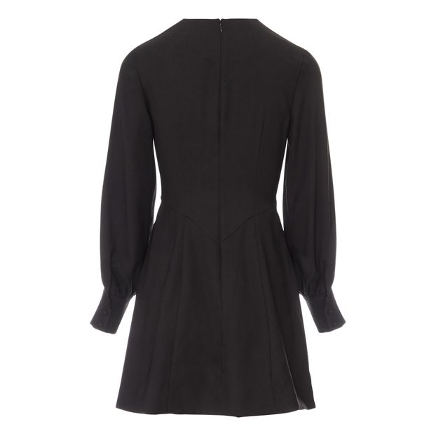 Vestido de caucho con volantes festoneados-product