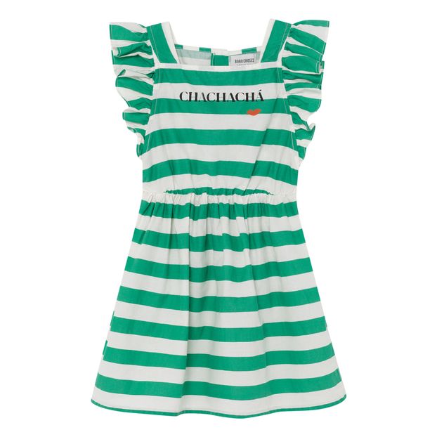 Striped Ruffle Sleeved Dress-product