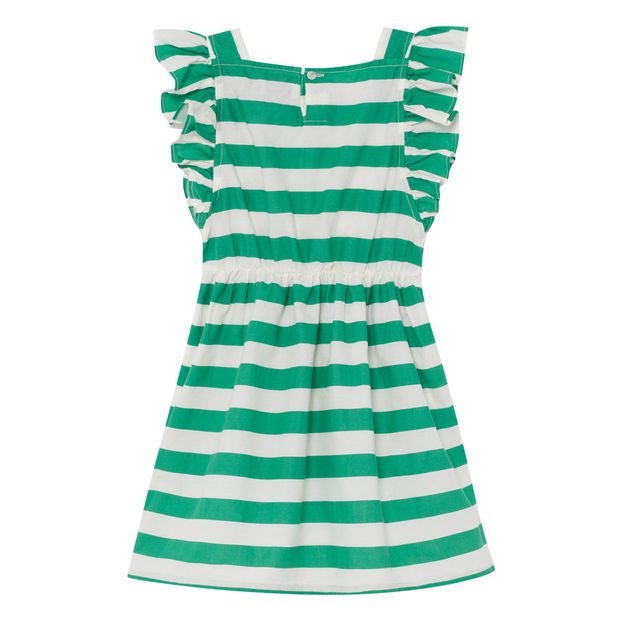 Striped Ruffle Sleeved Dress-product