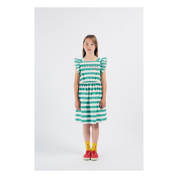 Striped Ruffle Sleeved Dress-product