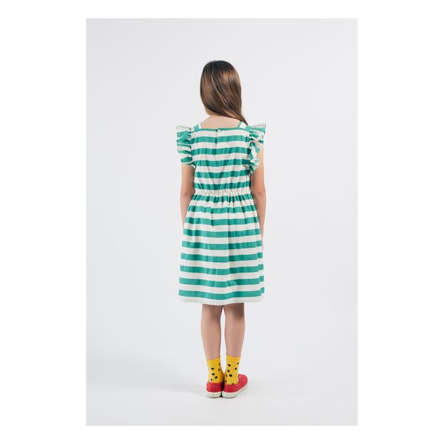 Striped Ruffle Sleeved Dress-product