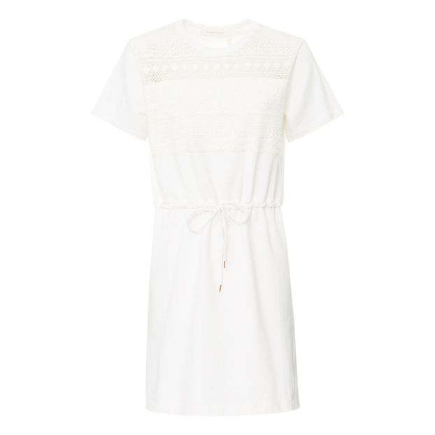 Robe en Coton Jersey et Guipure-product