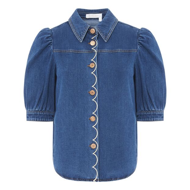 Chemise Denim Manches 3/4-product
