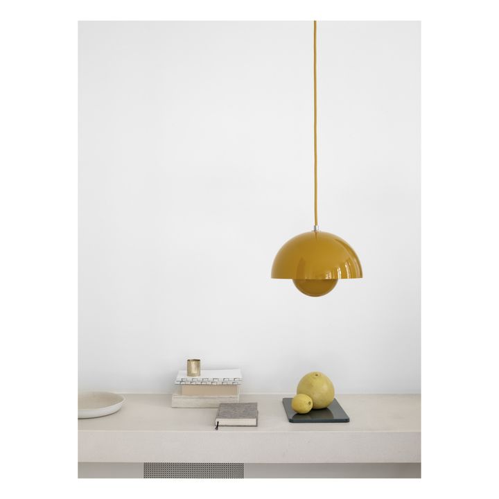 Flowerpot VP1 Pendant Light, Verner Panton, 1968 | Mustard- Product image n°1