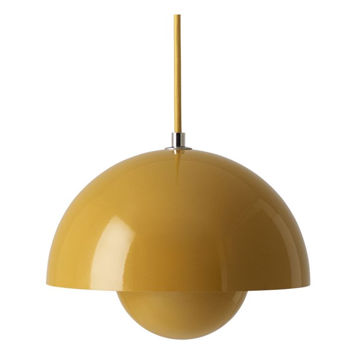 Flowerpot VP1 Pendant Light, Verner Panton, 1968 | Mustard- Product image n°0