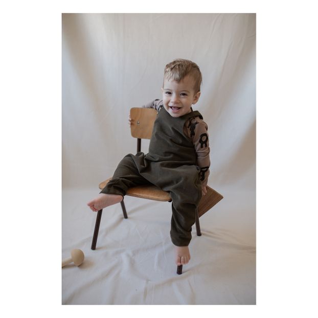 Olive organic cotton overalls-product