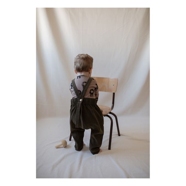 Olive organic cotton overalls-product