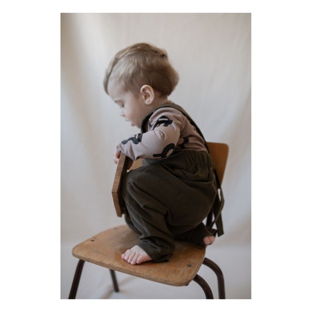 Olive organic cotton overalls-product