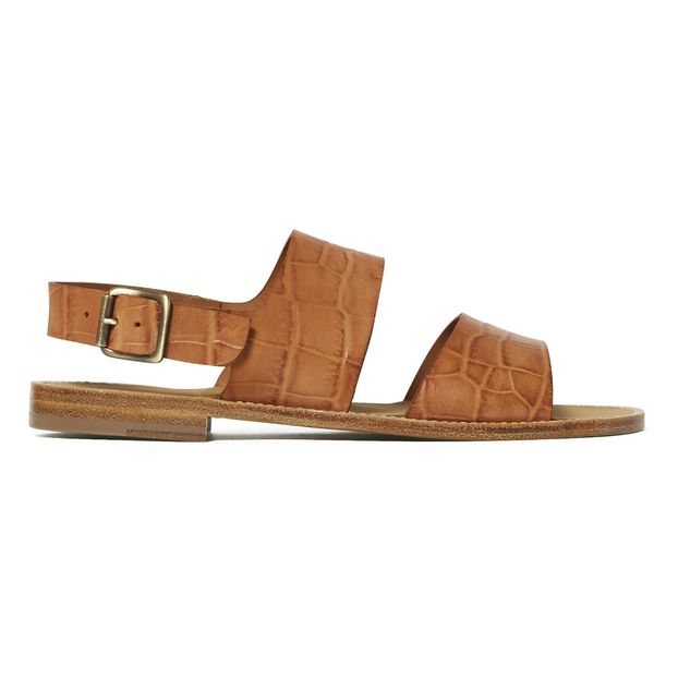 Sandalias Grabado Piel de Cocodrilo Bernie-product