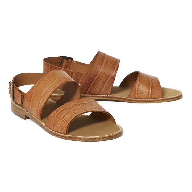 Sandalias Grabado Piel de Cocodrilo Bernie-product