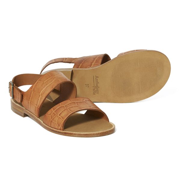 Sandalias Grabado Piel de Cocodrilo Bernie-product