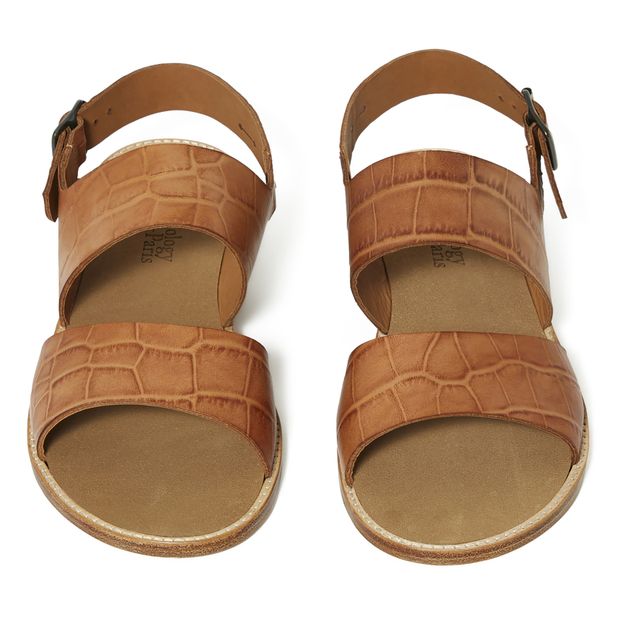 Sandalias Grabado Piel de Cocodrilo Bernie-product