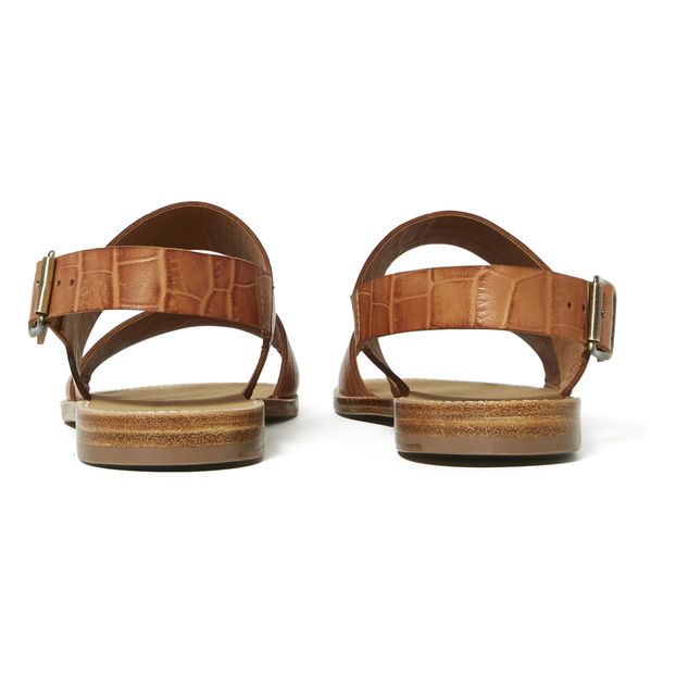 Sandalias Grabado Piel de Cocodrilo Bernie-product