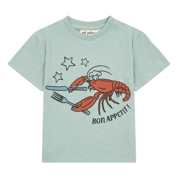 T-shirt Asger "Bon Apetit" in Cotone Bio-product