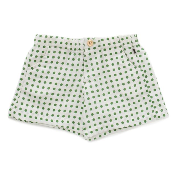 Linen polkadot shorts-product
