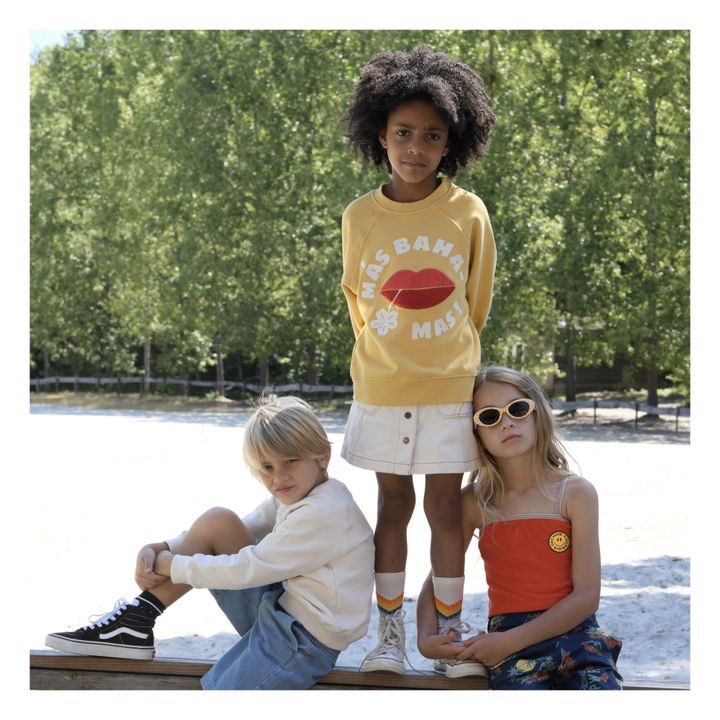 Sweat Coton Organic Mas Bahamas | Jaune tournesol- Image produit n°1
